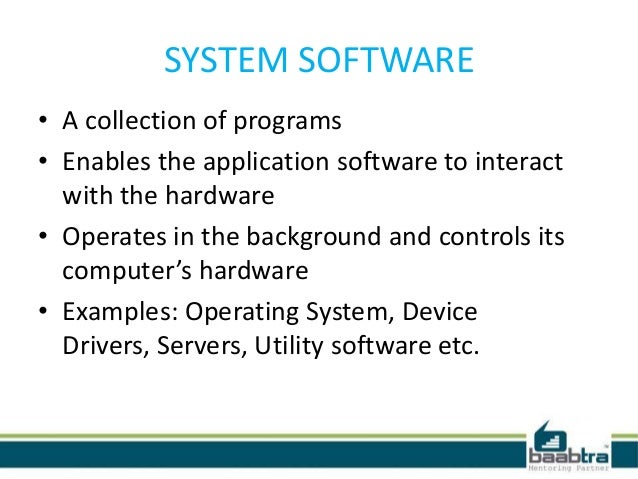 System software vs application software