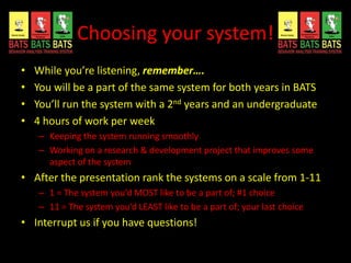 Now, on to the subsystems…