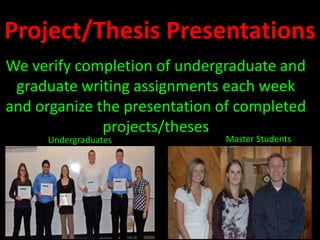 Conference postersVerify completion and printing of posters for professional conferencesAssociation for Behavior Analysis (ABA) Autism  Chicago  2010