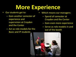 So on the 54,984,323,188,752nd day, God created the Advanced PracticumWe provide our students with…