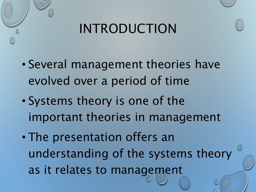 Systems theory