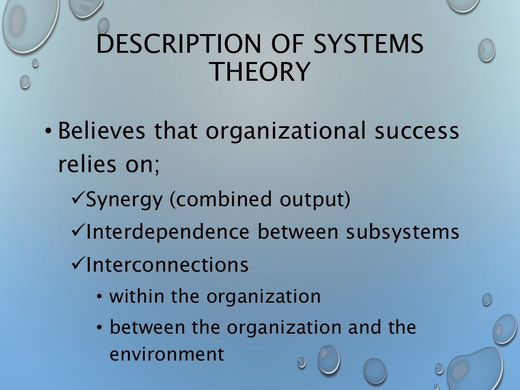 Systems theory