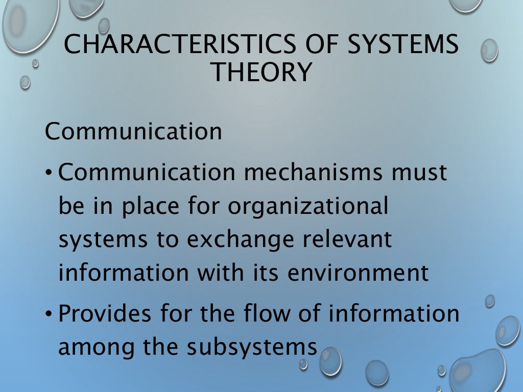 Systems theory