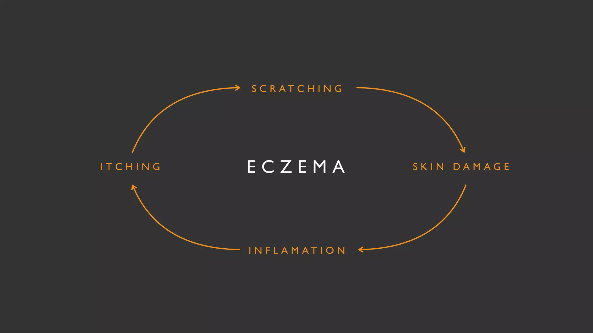 E C Z E M A
S C R A T C H I N G
S K I N D A M A G E
I N F L A M A T I O N
I T C H I N G
 