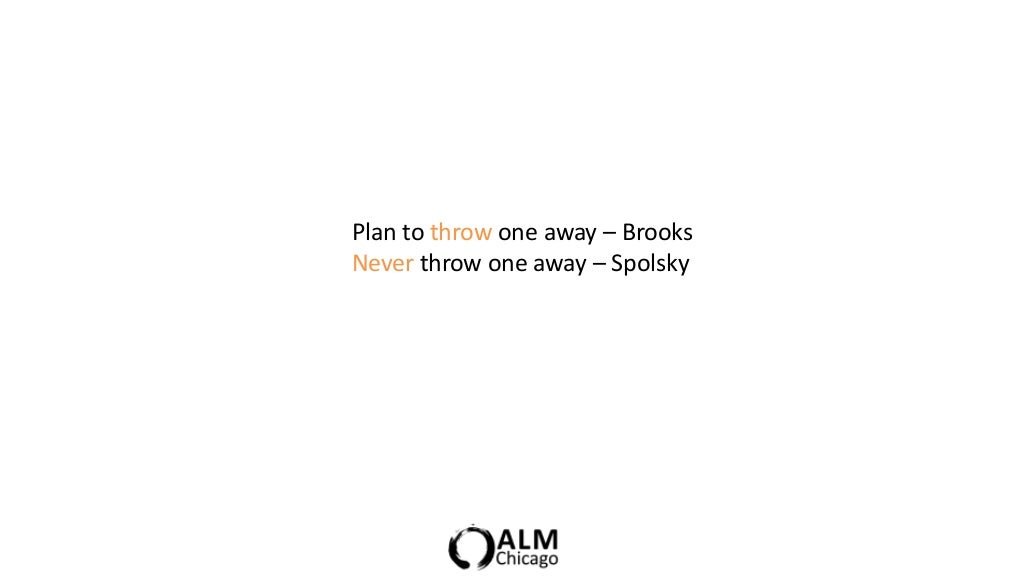 Plan to throw one away