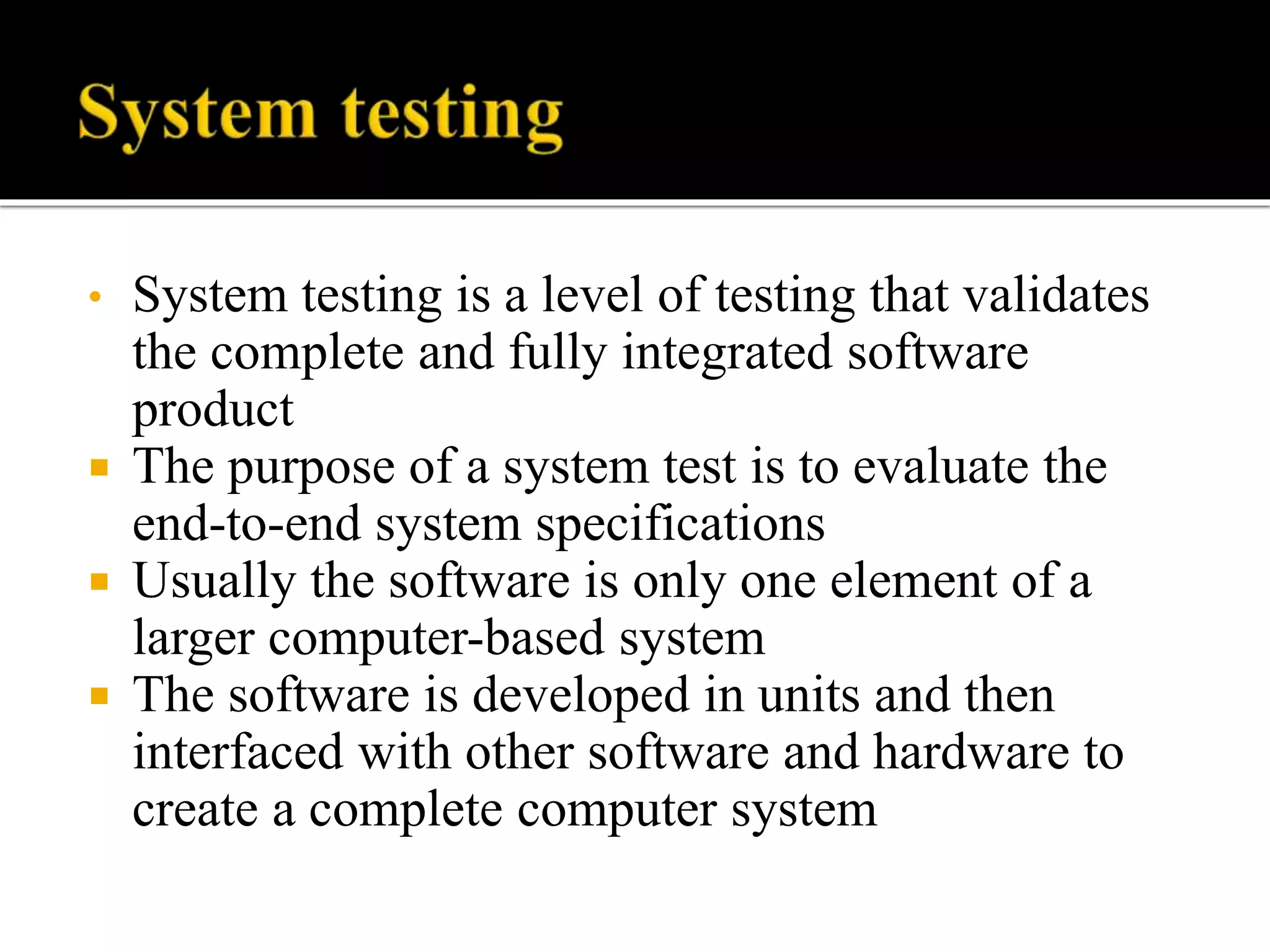 System testing | PPT