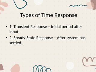 Comprehensive Analysis of System Time Response and Standard Test ...