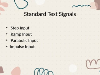 Comprehensive Analysis of System Time Response and Standard Test ...