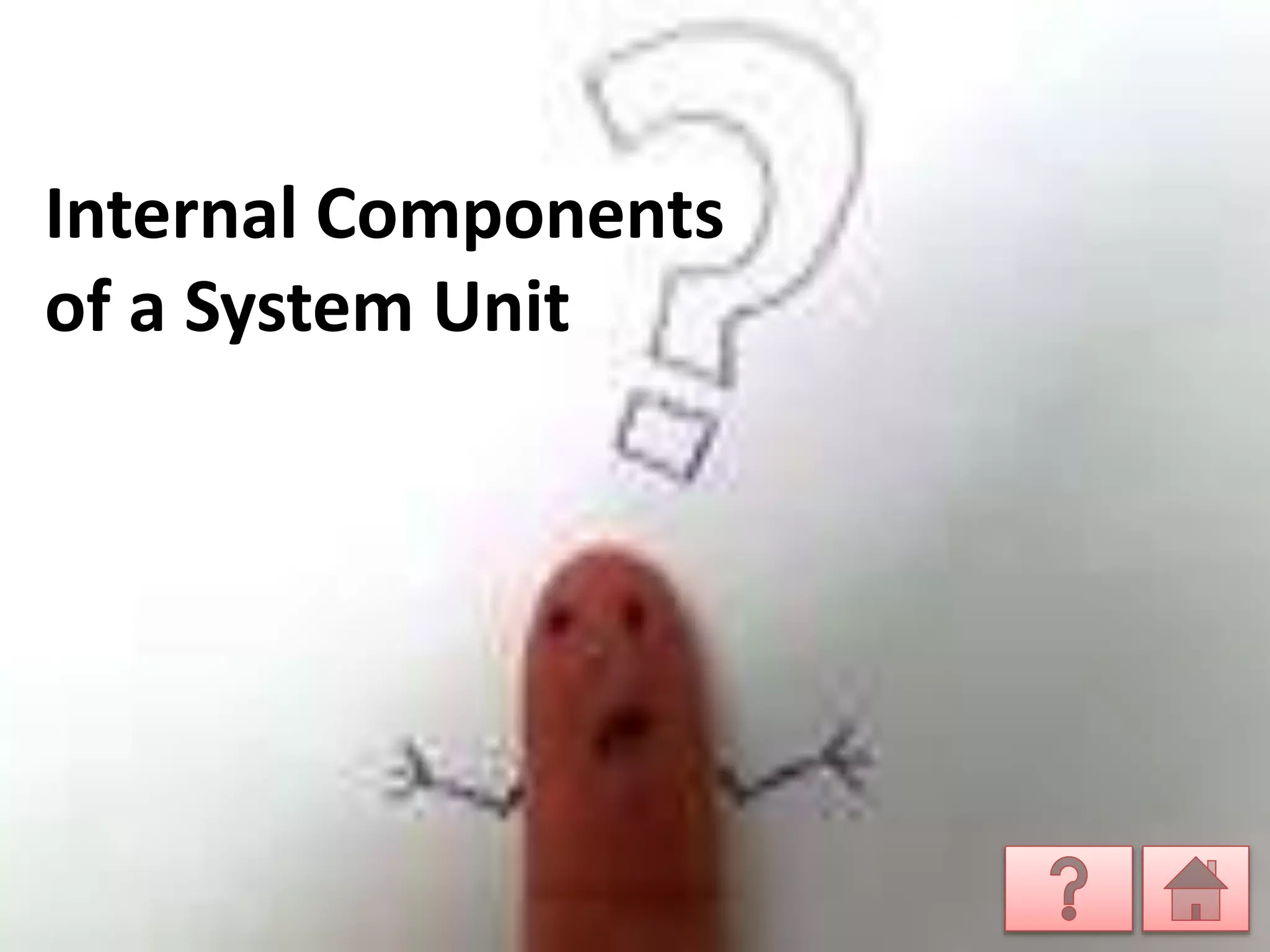Internal Components 
of a System Unit 
 