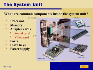 Connecting System Unit Components System unit | PPT