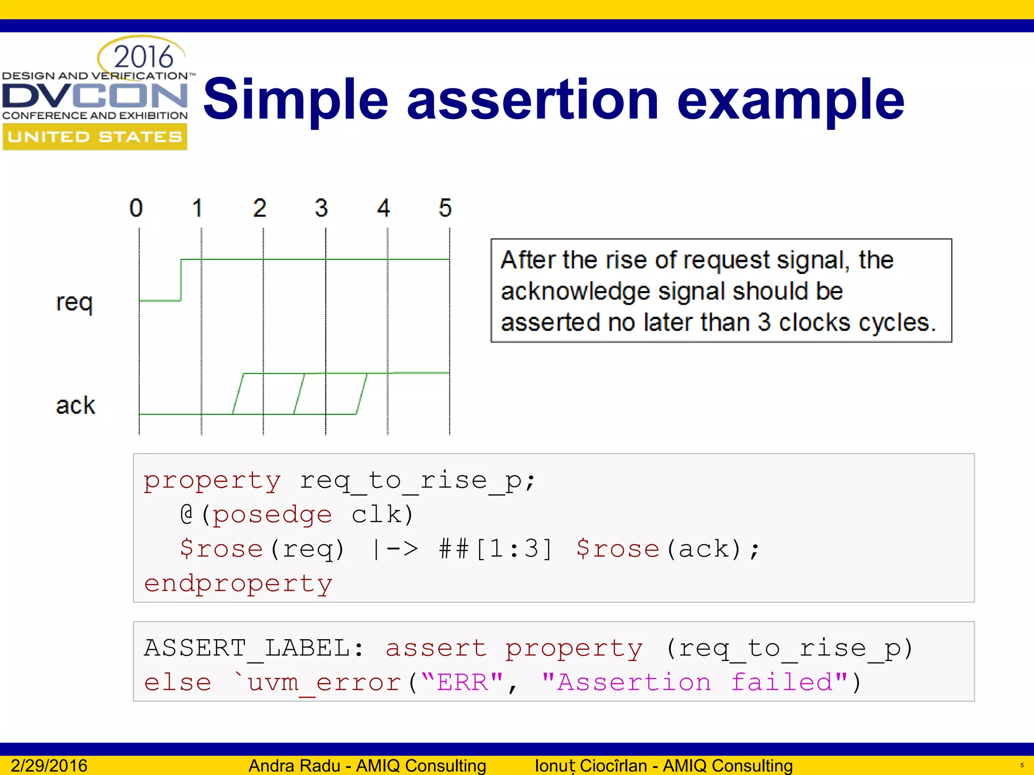SystemVerilog Assertions verification with SVAUnit - DVCon US 2016 ...