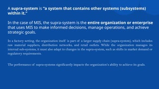 System view of Business under the Management Information System | PPTX