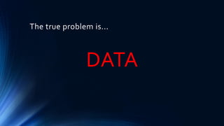 The true problem is...
DATA
 