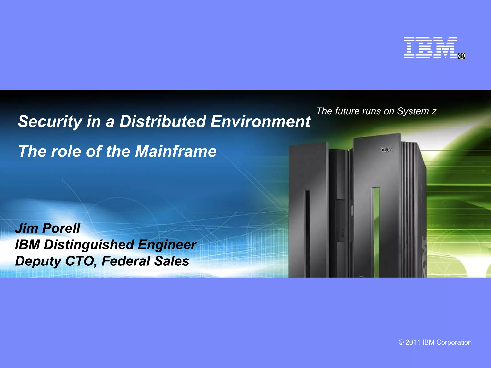 System Z Mainframe Security For An Enterprise | PPT