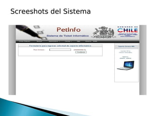 Screeshots del Sistema
 