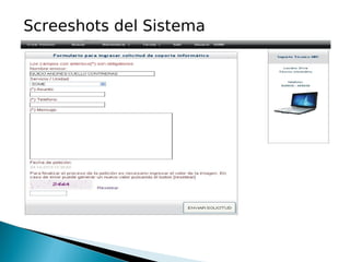 Screeshots del Sistema
 