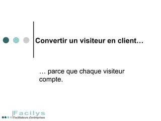 Convertir un visiteur en client… …  parce que chaque visiteur compte. 
