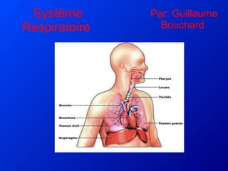 Système Respiratoire   Par: Guillaume Bouchard  