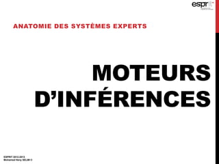 MOTEURS
D’INFÉRENCES
ANATOMIE DES SYSTÈMES EXPERTS
ESPRIT 2012-2013
Mohamed Heny SELMI ©
 