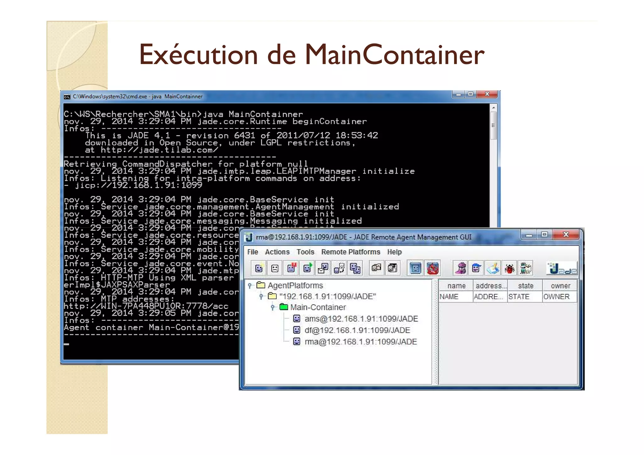 EExxééccuuttiioonn ddee MMaaiinnCCoonnttaaiinneerr 
 