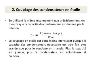 2. Couplage des condensateurs en étoile
 