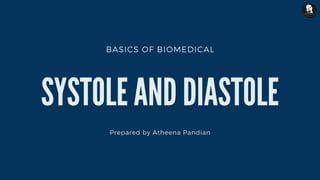 BASICS OF BIOMEDICAL
SYSTOLE AND DIASTOLE
Prepared by Atheena Pandian
 