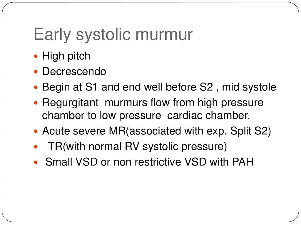 Systolic murmur