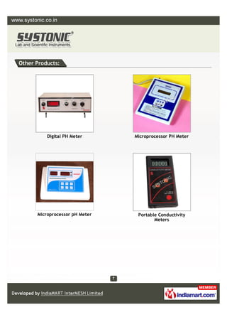 WATER AND SOIL ANALYSIS KIT
Digital Water And Soil
Analysis Kit
Microprocessor Water And
Soil Analysis Kit
Digital Water And Soil
Analyzer
Products
 