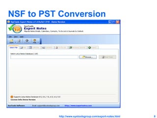 NSF to PST Conversion .. 