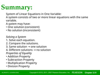 Comprehensive Guide to Solving Linear Equations and Inequalities in ...