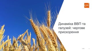 © GfK6-Dec-19  Стратегічна сесія, Львів, 6 грудня 2019 року 2
Динаміка ВВП та
галузей: чергове
прискорення
 