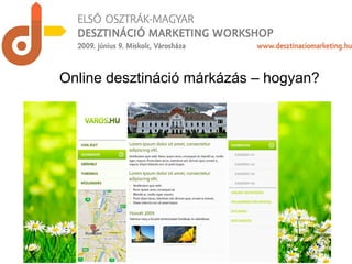 Online desztináció márkázás – hogyan? 