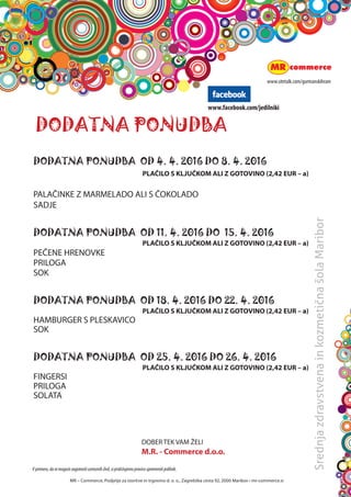 DODATNA PONUDBA
 