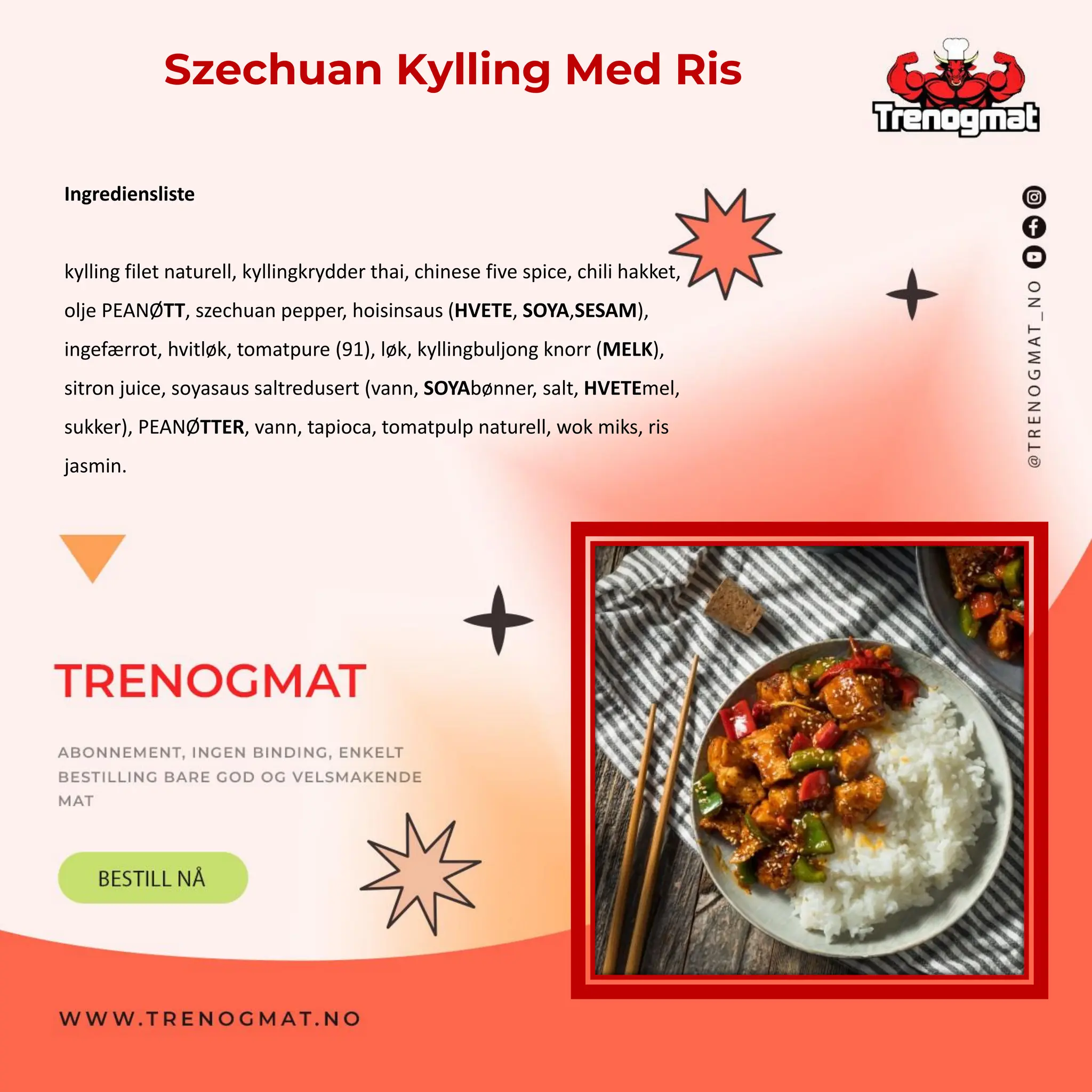 Szechuan Kylling Med Ris | PDF