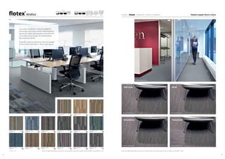 3534
s242013
t540013
lava LRV 11s242011
t540011
leather LRV 13
Please note: Digital representations may vary from the actual product. Please order a sample to see the full effect. Contact 0800 731 2369. Please note: Digital representations may vary from the actual product. Please order a sample to see the full effect. Contact 0800 731 2369.
colour | linear | naturals | vision | sottsass
Stratus | s242008 t540008 onyx & Cirrus | s270008 t570008 onyx
The variety of installation methods available for
Stratus opens up a huge number of flooring design
options and, when used alongside colours from the
contemporay Cirrus design, the creative options
become almost infinite.
Available in sheet and tile format. Tiles also available
in 60cm x 60cm and 100cm x 100cm upon request.
Half drop
Broadloom
Brick
Tessellated
Stratus | t540013 lava
Stratus | t540013 lava
Stratus | t540013 lava
Stratus | t540013 lava
Stratus | t540013 lava
Broadloom
s = Sheet t = Tile
Brick Half dropTessellated
1s/1s, 19 dB50 x 50 cm4.3 mm20 dB200 cm 5.3 mm Pattern repeat 35cm x 25cm
Sheet Tile
s242004
t540004
fossil LRV 13 s242005
t540005
sapphire LRV 12 s242006
t540006
ruby LRV 9 s242007
t540007
mint LRV 10
s242001
t540001
sulphur LRV 13
s242008
t540008
onyx LRV 10
s242002
t540002
vanilla LRV 19
s242009
t540009
marina LRV 10
s242003
t540003
sisal LRV 15
s242010
t540010
h orizon LRV 7 s242012
t540012
walnut LRV 11 s242014
t540014
eclipse LRV 10 s242015
t540015
storm LRV 10
 