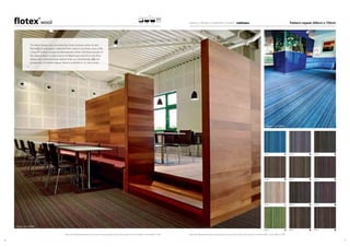 5150
990609990608990607
990611 990612990610
990603990602990601
990605 990606990604
Please note: Digital representations may vary from the actual product. Please order a sample to see the full effect. Contact 0800 731 2369. Please note: Digital representations may vary from the actual product. Please order a sample to see the full effect. Contact 0800 731 2369.
Sottsass | wool 990601
Sottsass | wool 990608
The Wool design was conceived by Ettore Sottsass when he laid
filaments of wool yarns, collected from various countries, onto a flat,
coloured surface. It plays on the textures of the individual strands of
the natural fibres to give a sense of depth and warmth to the floor
along with a defined linear pattern that can dramatically shift the
perspective of interior spaces. Wool is available in 12 colourways.
colour | linear | naturals | vision | sottsass Pattern repeat 200cm x 150cm
1s, 4.3 mm20 dB200 cm
Sheet
 