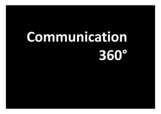Communication
360°
 