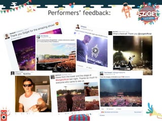 Performers’ feedback:
 