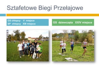 Sztafetowe Biegi Przełajowe
GS chłopcy V miejsce
SP chłopcy XIII miejsce

GS dziewczęta XXIV miejsce

 