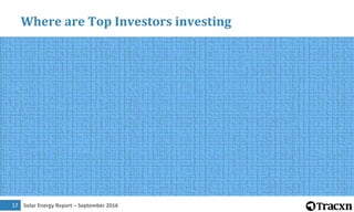 Solar Energy Report – September 201618
Top Investor by Stage of Entry
 