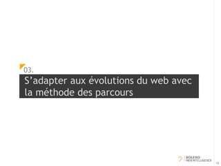S’adapter aux évolutions du web avec 
la méthode des parcours 
18 
03. 
 