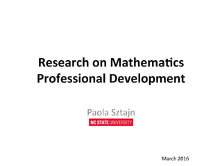 Dr. Paola Sztajn AM talk | PPT