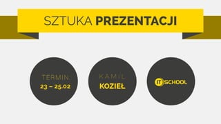 Szkolenie - sztuka prezentacji