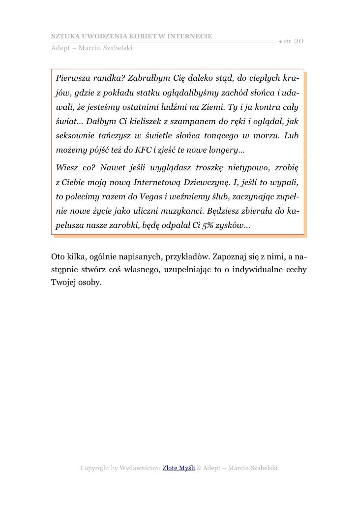 Opisy profili dla przykładów witryn randkowych