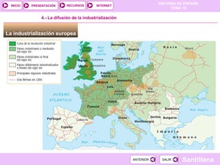 La industrialización europea  4.- La difusión de la industrialización 