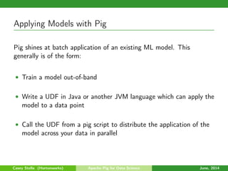 Apache Pig for Data Scientists | PDF