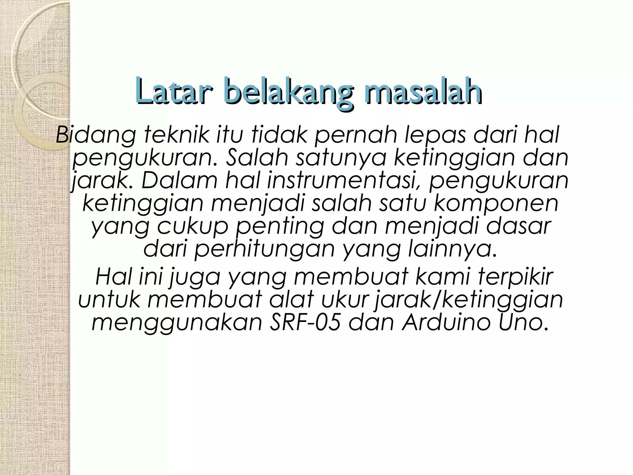 water level measure and control with arduino uno | PPT