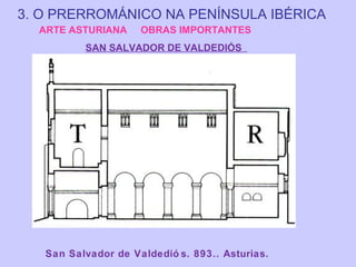 3. O PRERROMÁNICO NA PENÍNSULA IBÉRICA
ARTE ASTURIANA

OBRAS IMPORTANTES

SAN SALVADOR DE VALDEDIÓS

San Salvador de Valdedió s. 893.. Asturias.

 
