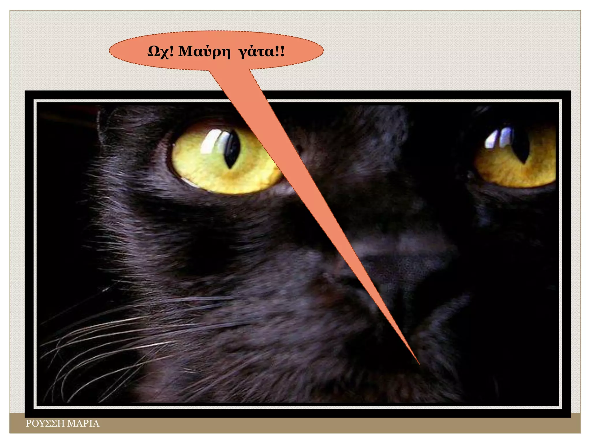 Ωχ! Μαύρη γάτα!!
ΡΟΥΣΣΗ ΜΑΡΙΑ
 