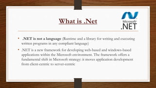 dot net technology | PPTX